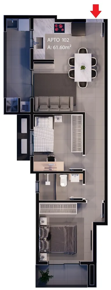 Apartamento, 2 quartos, 61 m² - Foto 4