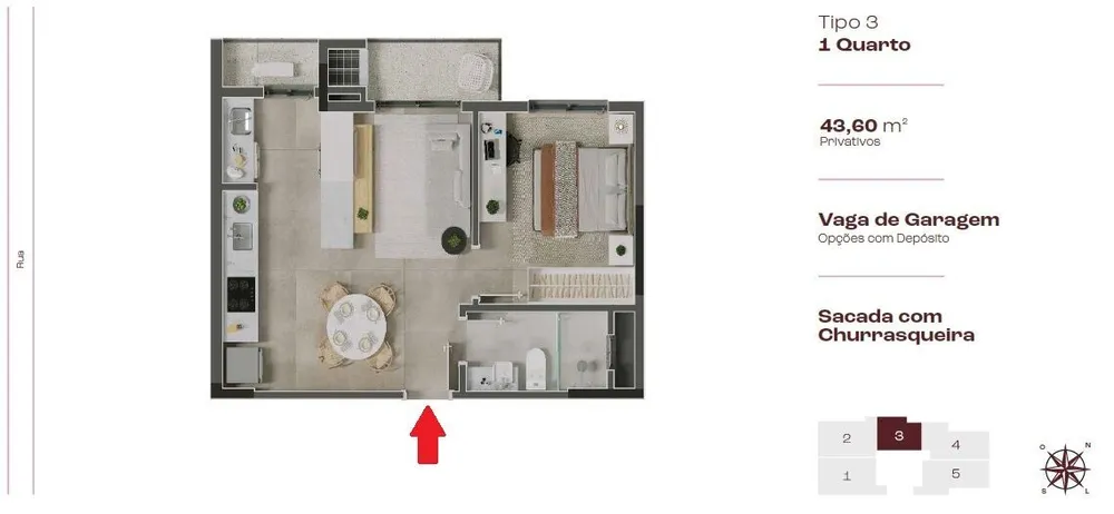 Apartamento, 1 quarto, 43 m² - Foto 11