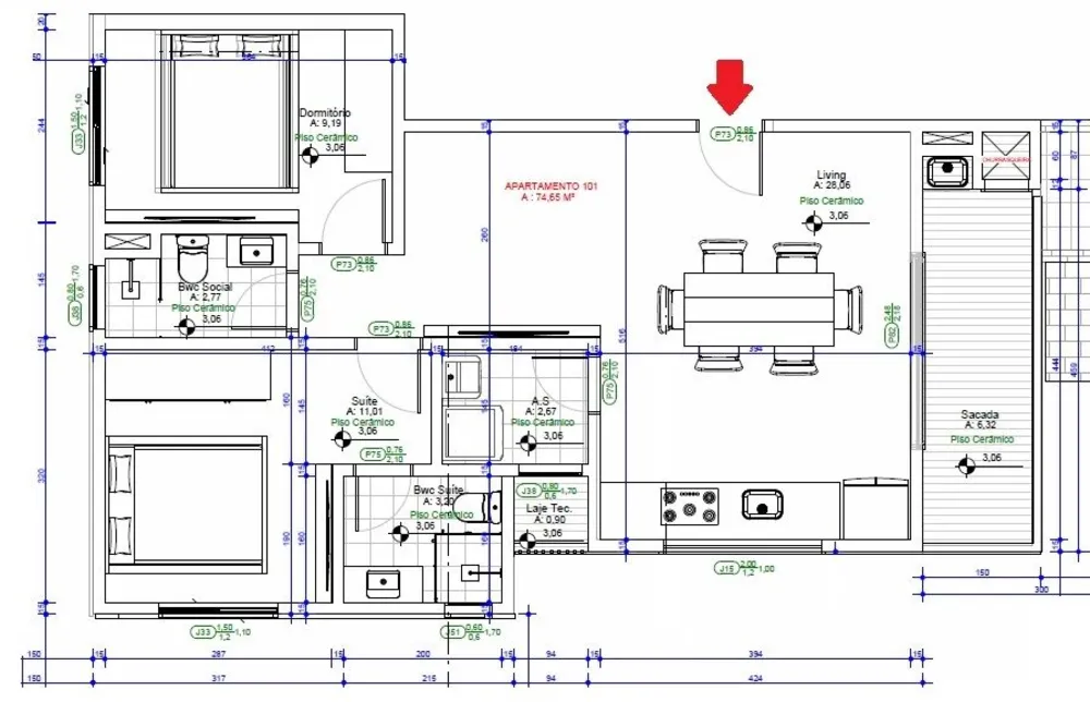 Apartamento, 2 quartos, 74 m² - Foto 7