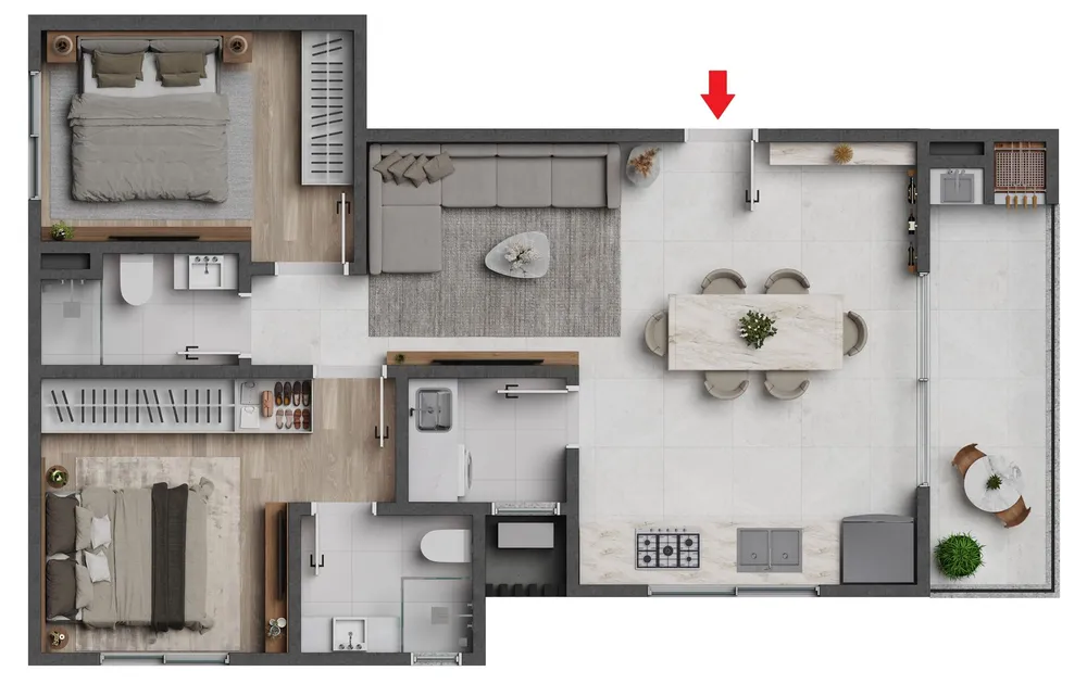 Apartamento, 2 quartos, 74 m² - Foto 6