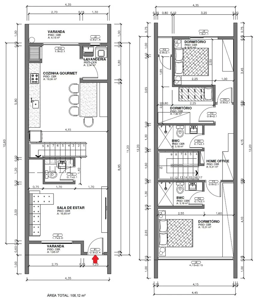 Sobrado, 3 quartos, 106 m² - Foto 12