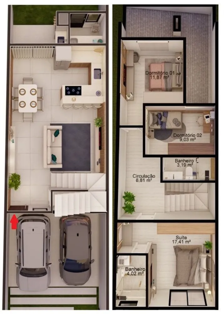 Sobrado, 3 quartos, 145 m² - Foto 1