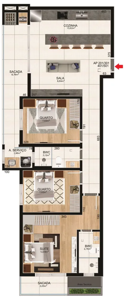 Apartamento, 3 quartos, 81 m² - Foto 13