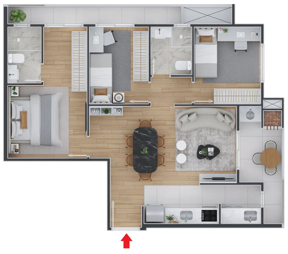 Apartamento, 3 quartos, 82 m² - Foto 14