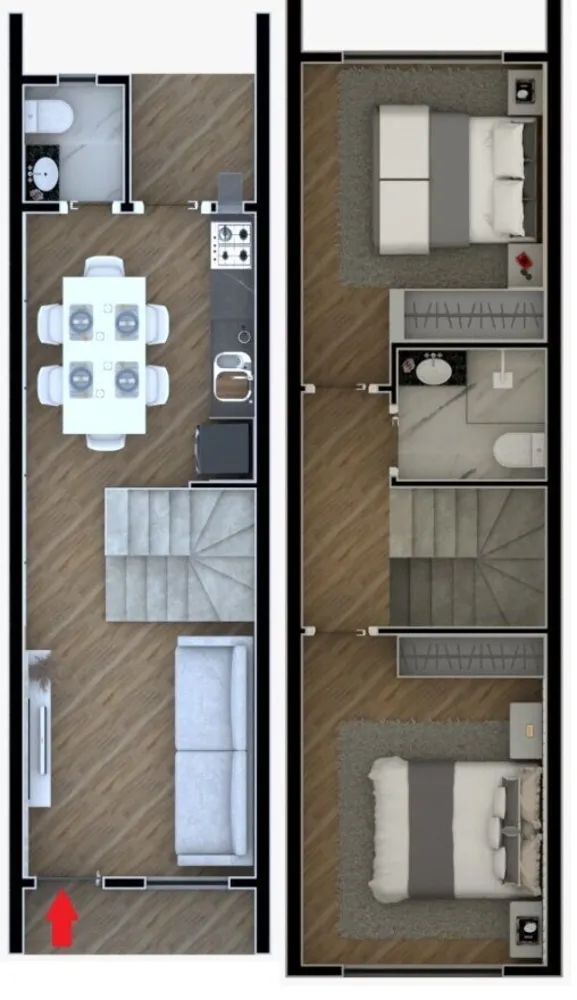 Sobrado, 2 quartos, 64 m² - Foto 10