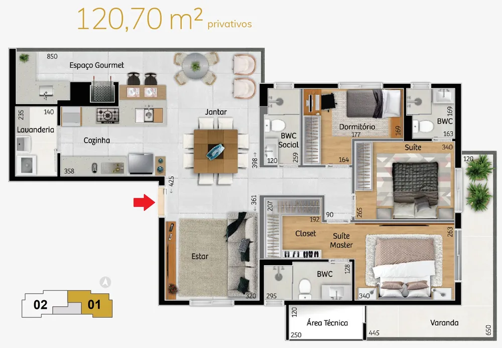 Apartamento, 3 quartos, 120 m² - Foto 4