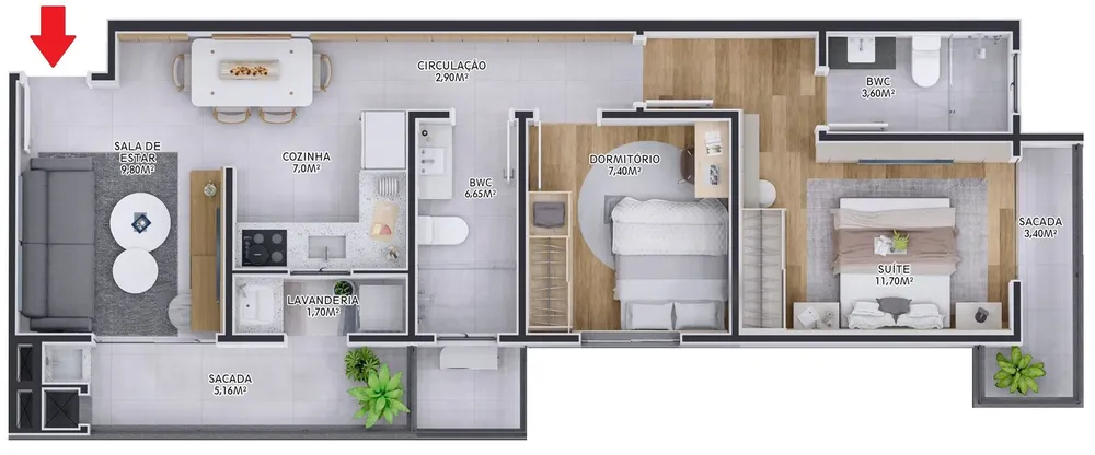 Apartamento, 2 quartos, 65 m² - Foto 14