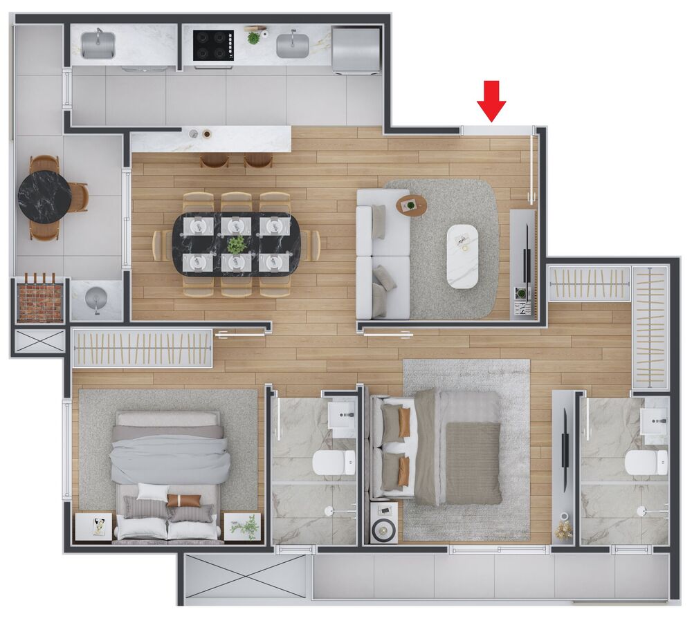 Apartamento, 2 quartos, 71 m² - Foto 9