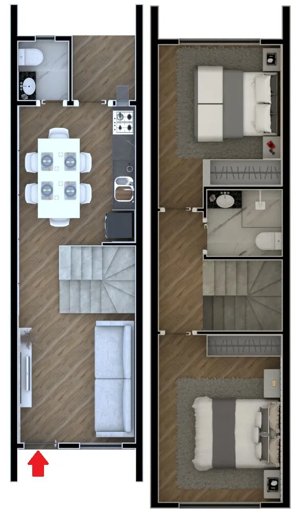 Sobrado, 2 quartos, 64 m² - Foto 8