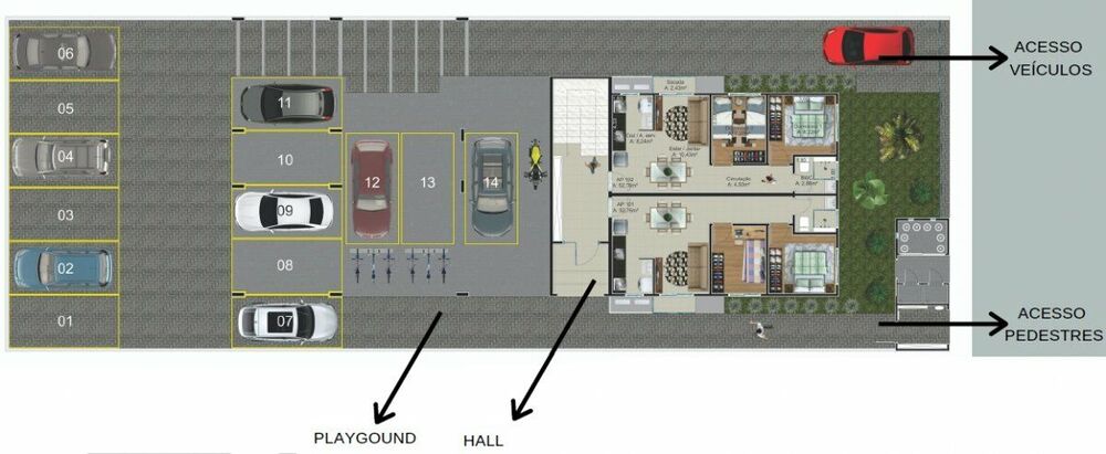 Apartamento, 3 quartos, 74 m² - Foto 1