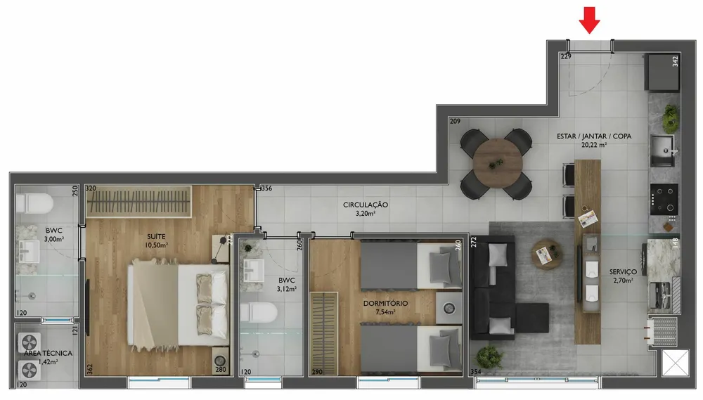 Apartamento, 2 quartos, 62 m² - Foto 1