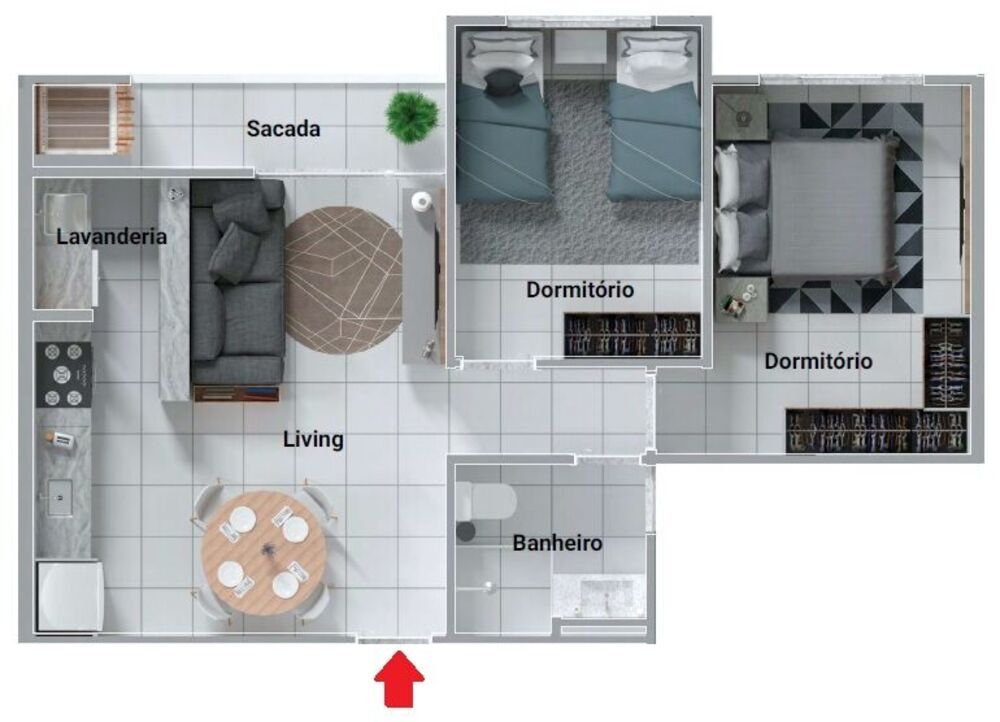 Apartamento, 2 quartos, 56 m² - Foto 13