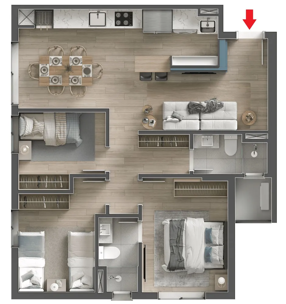 Apartamento, 3 quartos, 72 m² - Foto 9