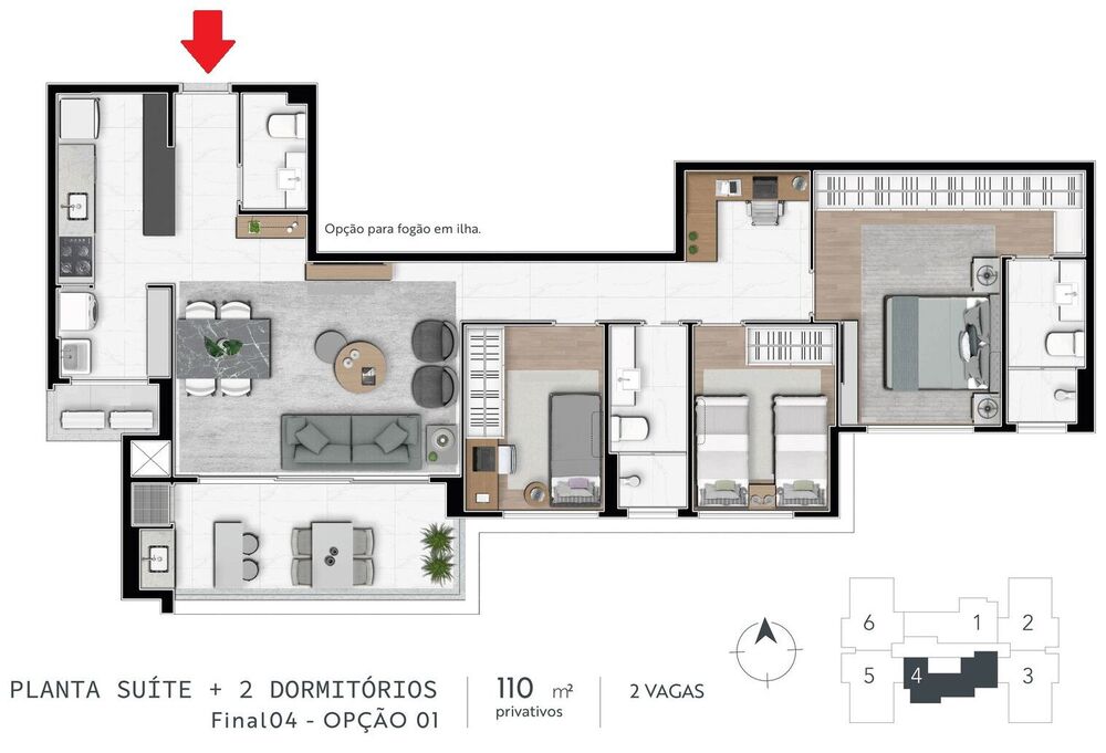Apartamento, 3 quartos, 110 m² - Foto 1