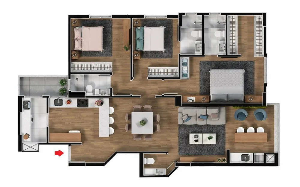 Apartamento, 3 quartos, 121 m² - Foto 9