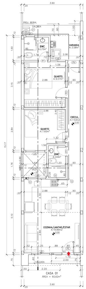Sobrado, 2 quartos, 60 m² - Foto 9