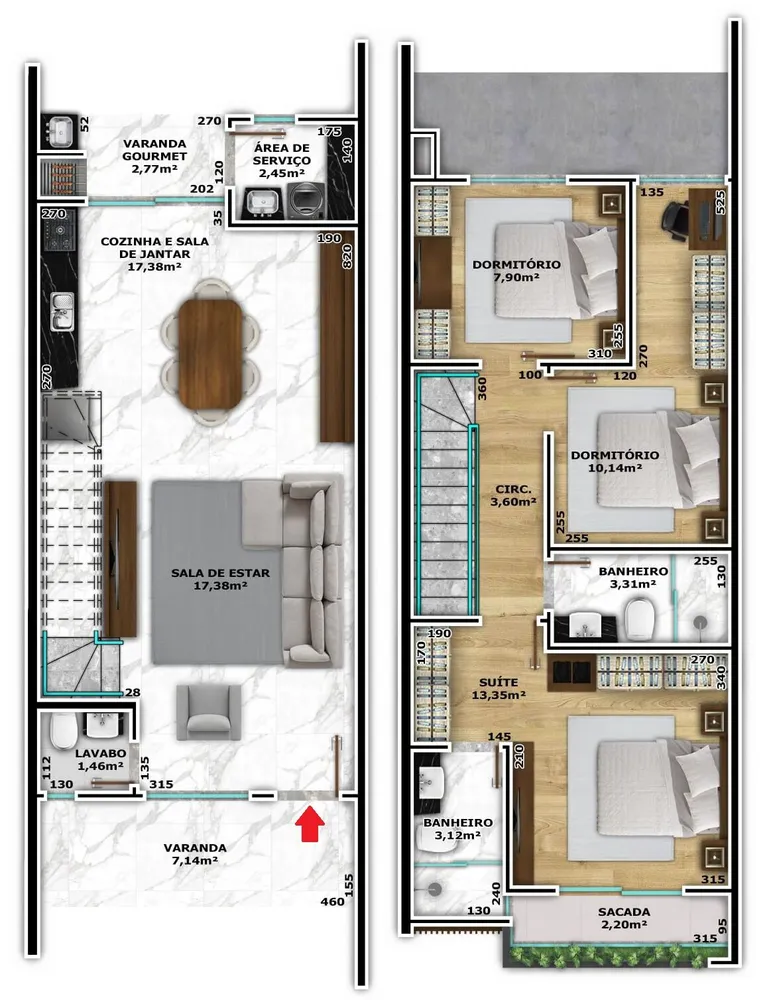 Sobrado, 3 quartos, 116 m² - Foto 14