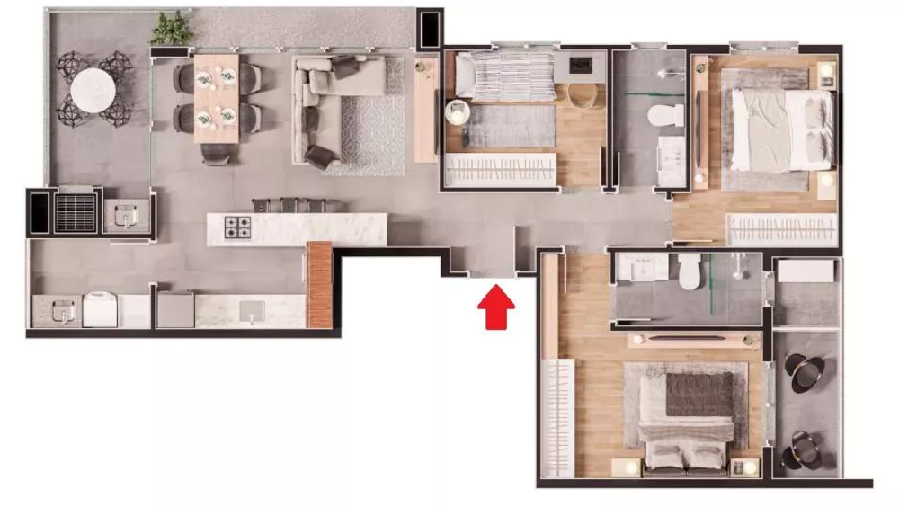 Apartamento, 3 quartos, 89 m² - Foto 1