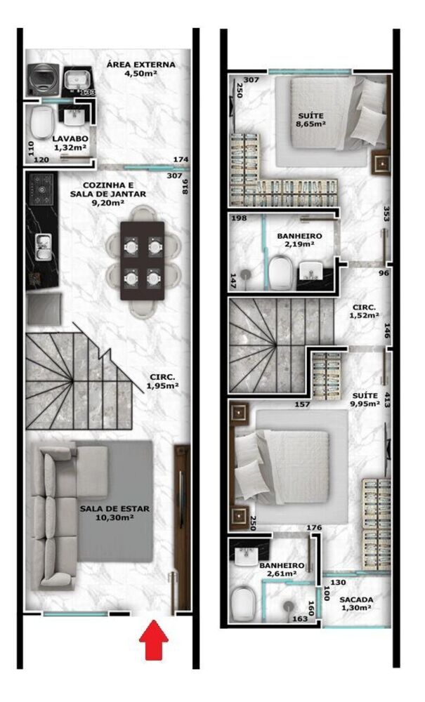 Sobrado, 2 quartos, 70 m² - Foto 13