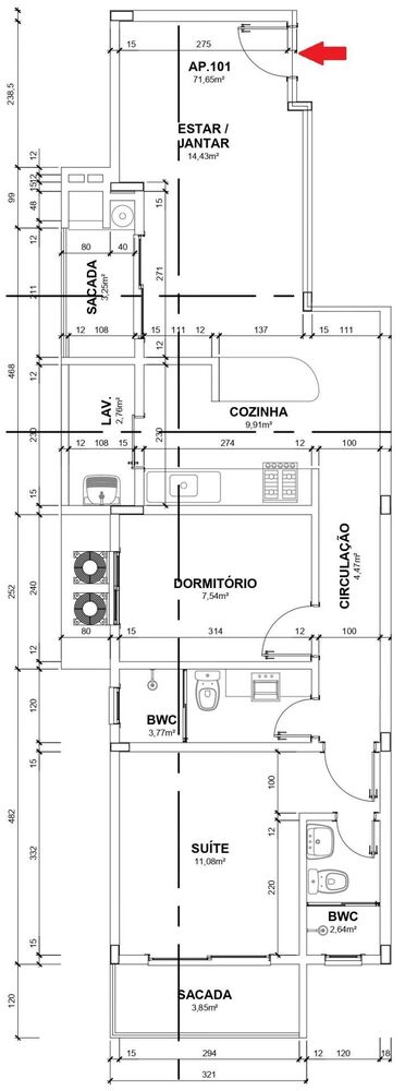 Apartamento, 2 quartos, 71 m² - Foto 3