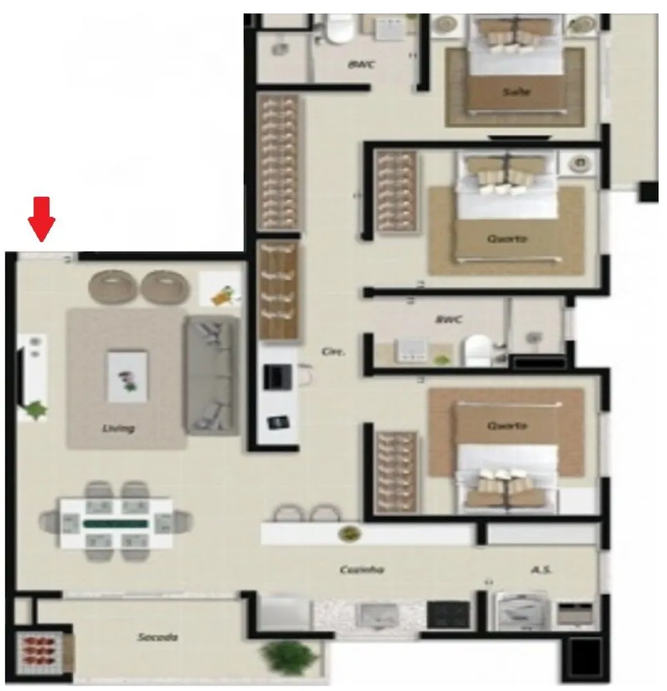 Apartamento, 3 quartos, 115 m² - Foto 2