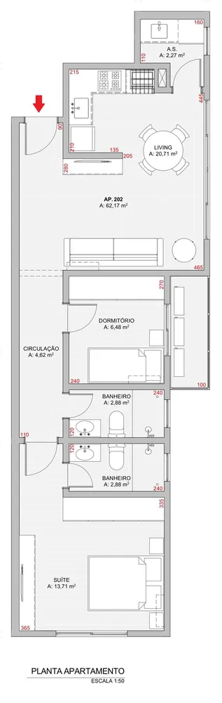 Apartamento, 2 quartos, 62 m² - Foto 2