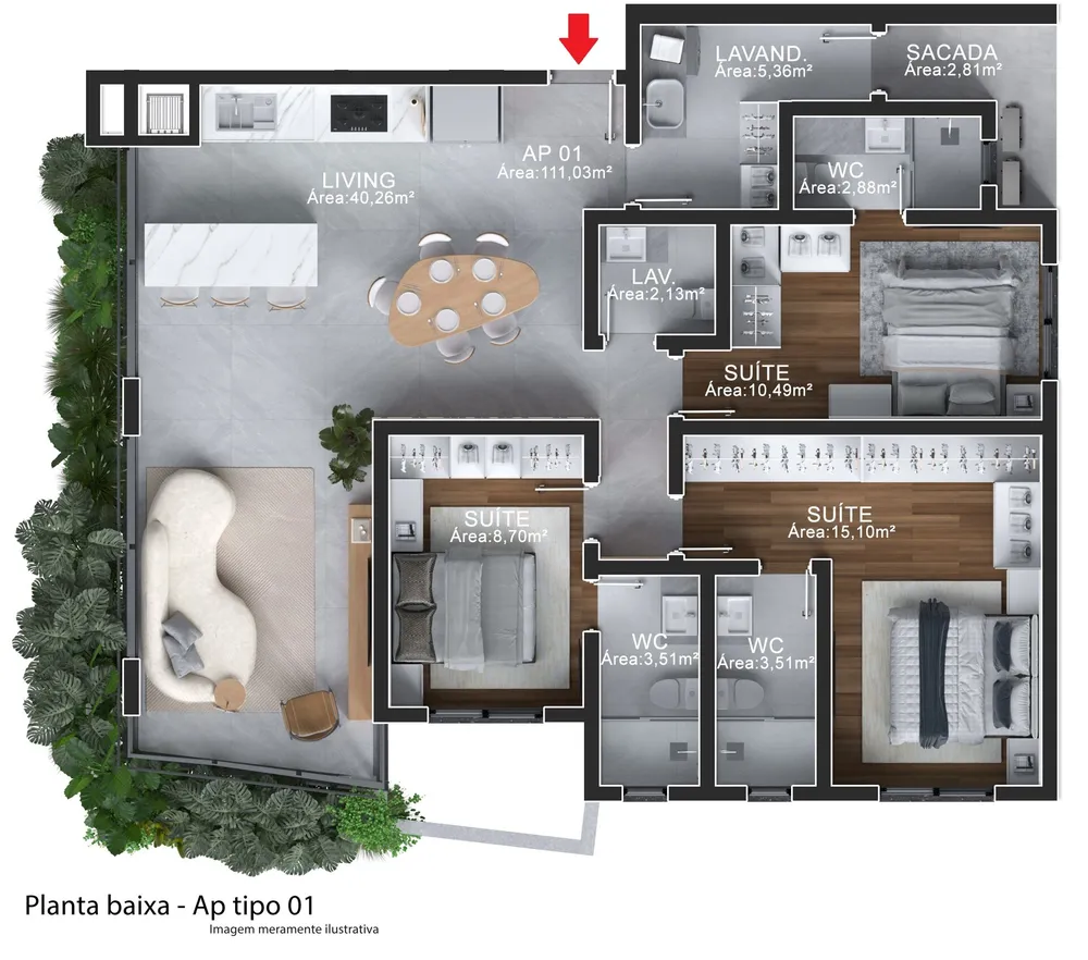 Apartamento, 3 quartos, 111 m² - Foto 13