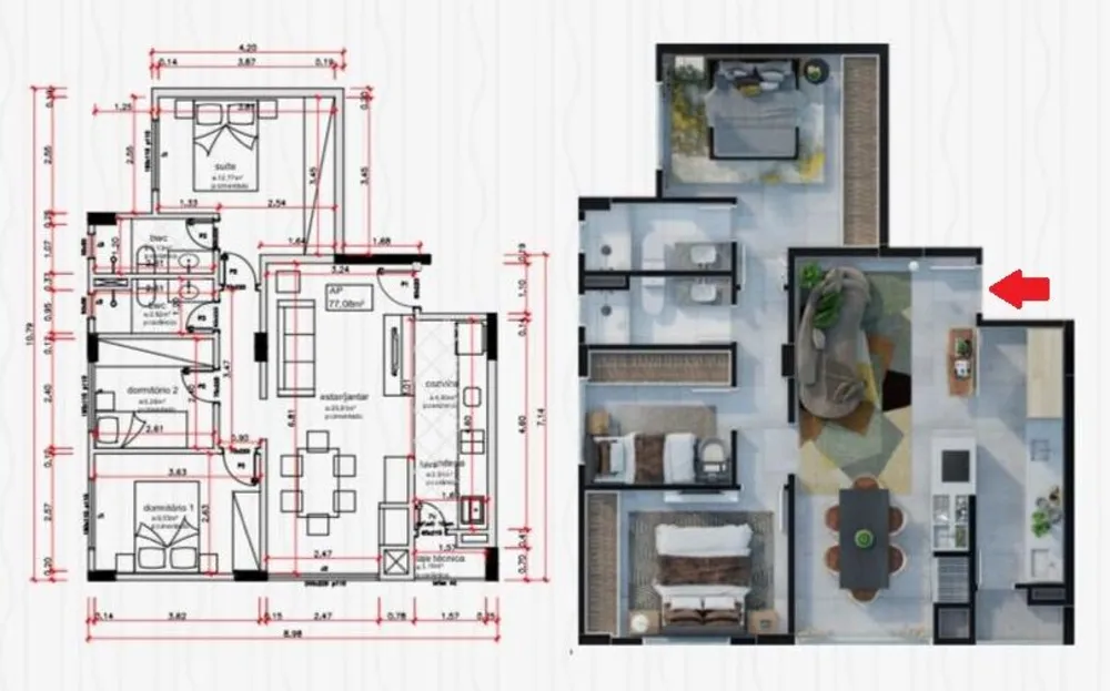 Apartamento, 3 quartos, 77 m² - Foto 15
