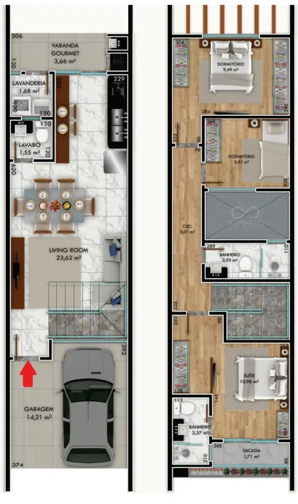 Sobrado, 3 quartos, 105 m² - Foto 15