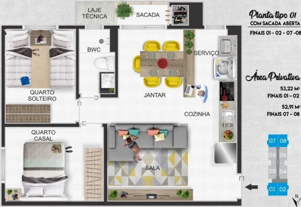 Apartamento, 2 quartos, 53 m² - Foto 11