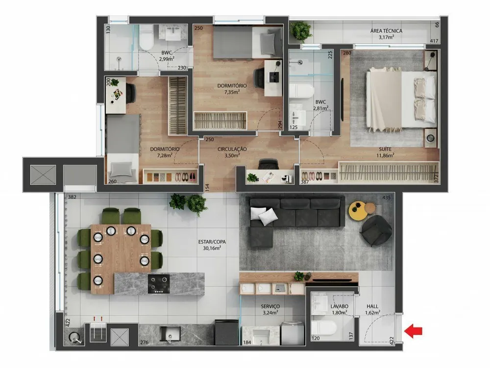 Apartamento, 3 quartos, 88 m² - Foto 14