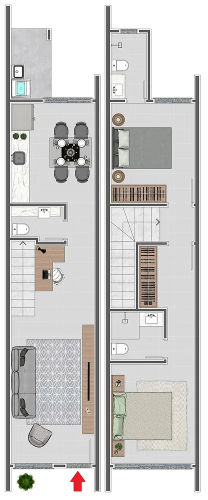 Sobrado, 2 quartos, 82 m² - Foto 5