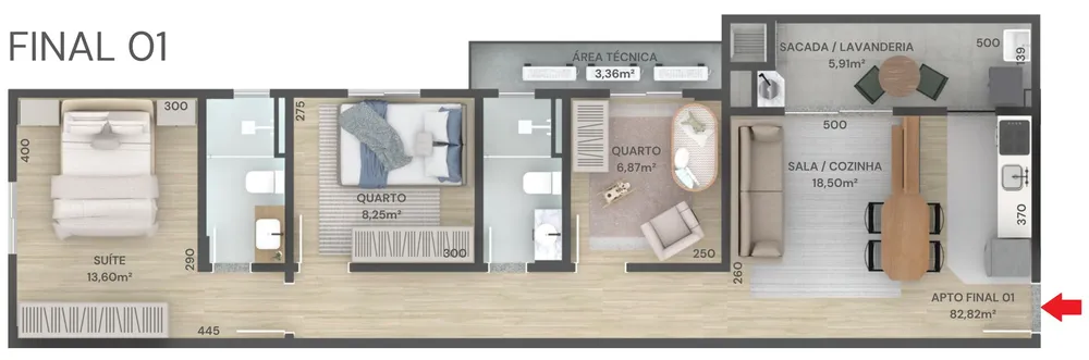Apartamento, 3 quartos, 83 m² - Foto 14