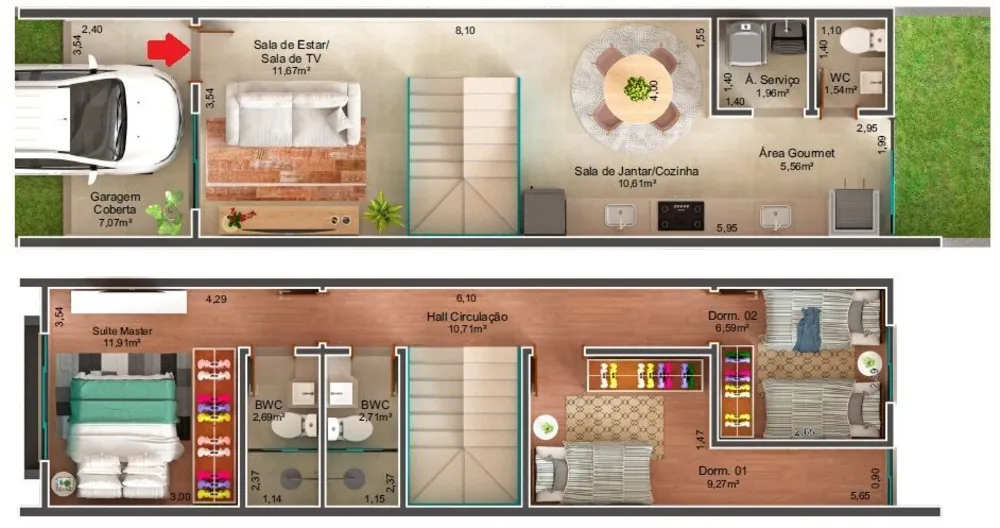 Sobrado, 3 quartos, 100 m² - Foto 15