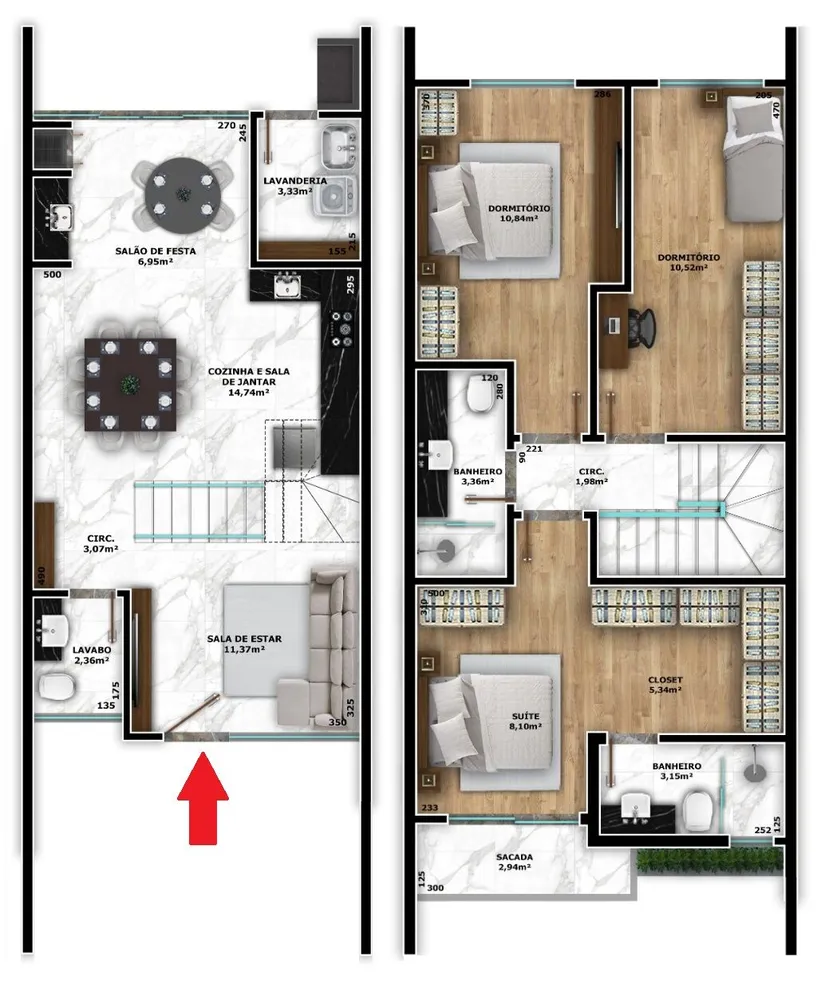 Sobrado, 3 quartos, 108 m² - Foto 15