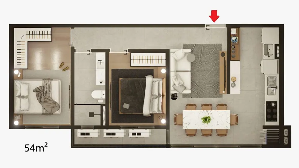 Apartamento, 2 quartos, 54 m² - Foto 5