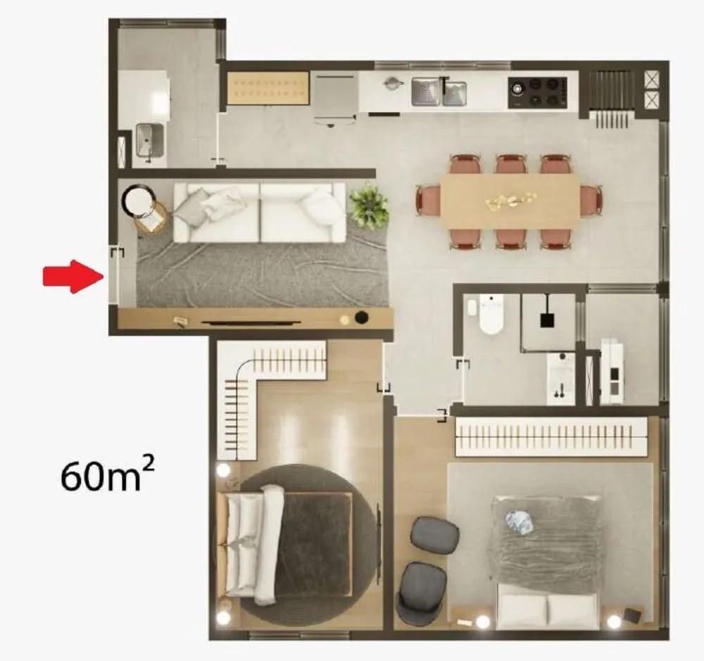 Apartamento, 2 quartos, 54 m² - Foto 5