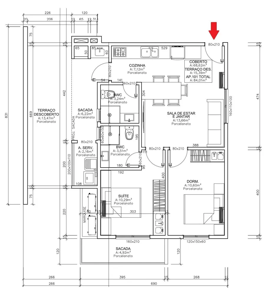 Apartamento, 2 quartos, 84 m² - Foto 3