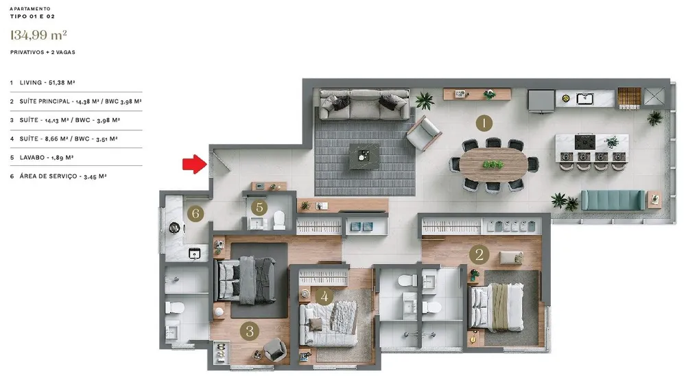 Apartamento, 3 quartos, 122 m² - Foto 15