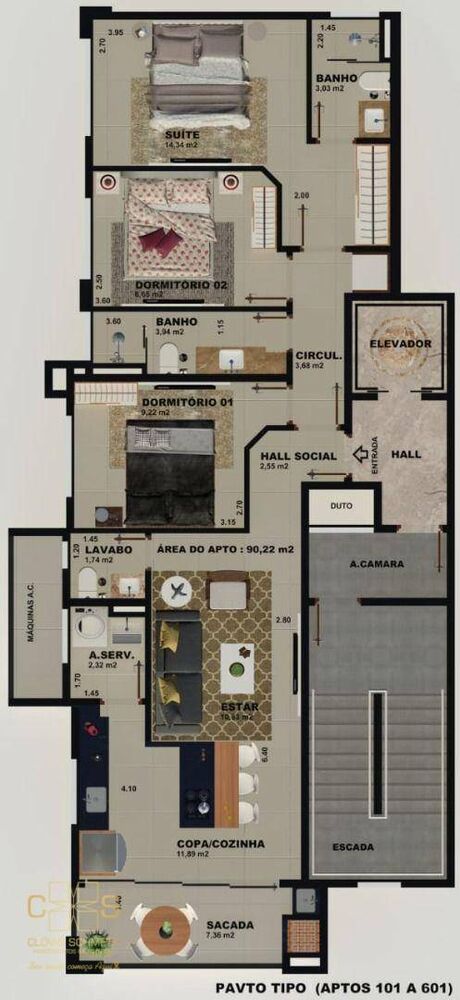 Apartamento, 3 quartos, 89 m² - Foto 5