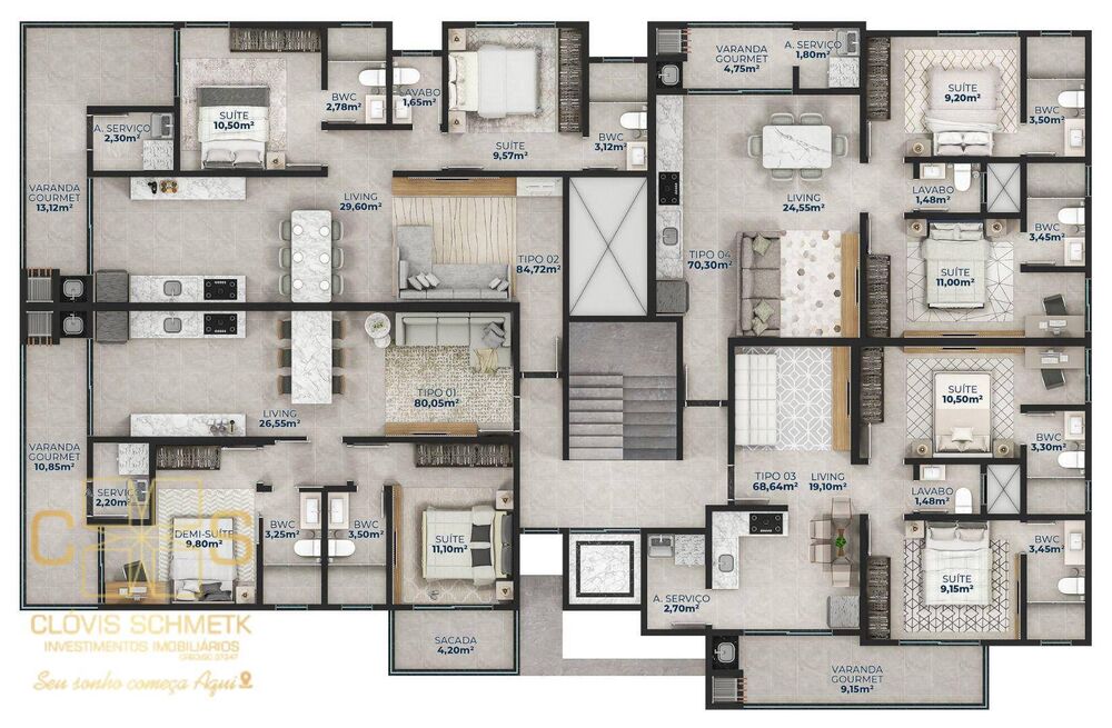 Apartamento, 2 quartos, 67 m² - Foto 3