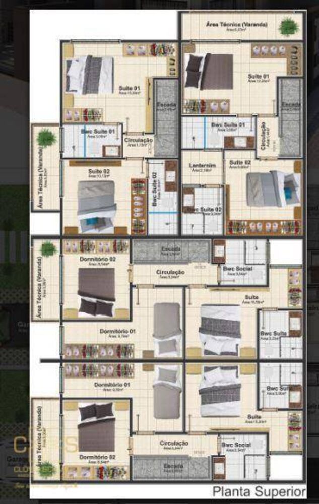 Sobrado, 2 quartos, 84 m² - Foto 1