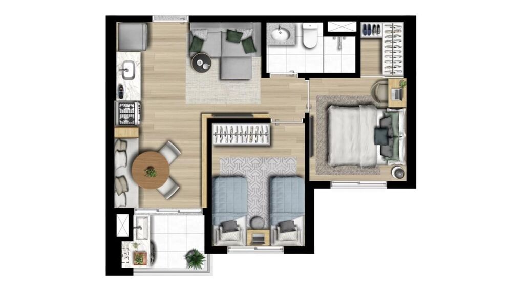 Apartamento, 2 quartos - Foto 4