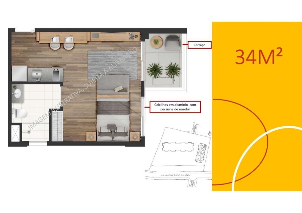 Apartamento, 1 quarto - Foto 2