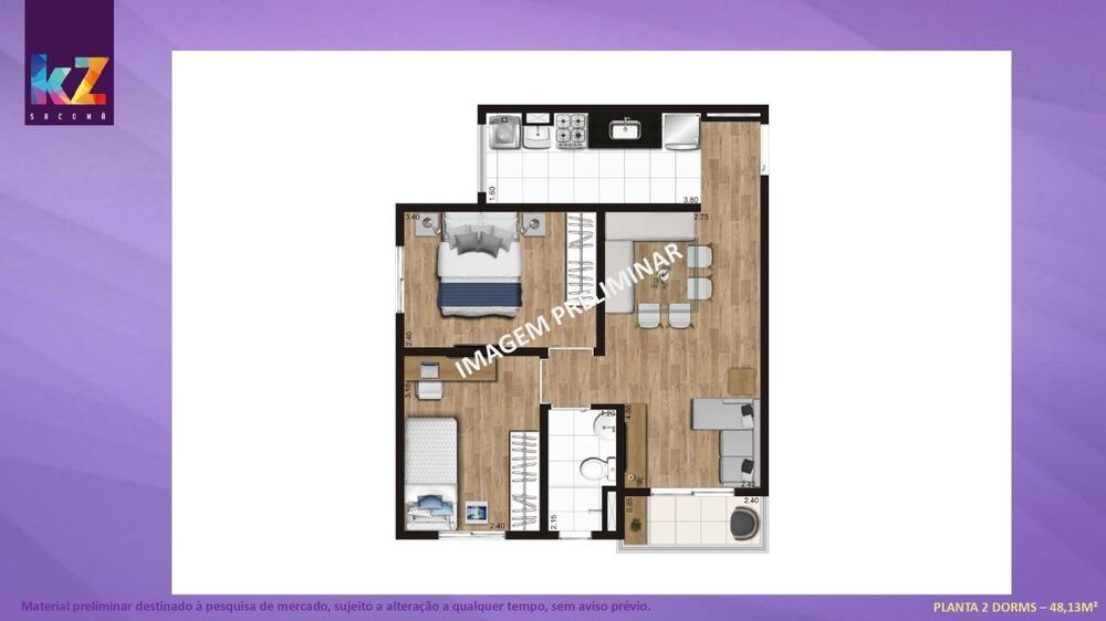 Apartamento, 2 quartos - Foto 1