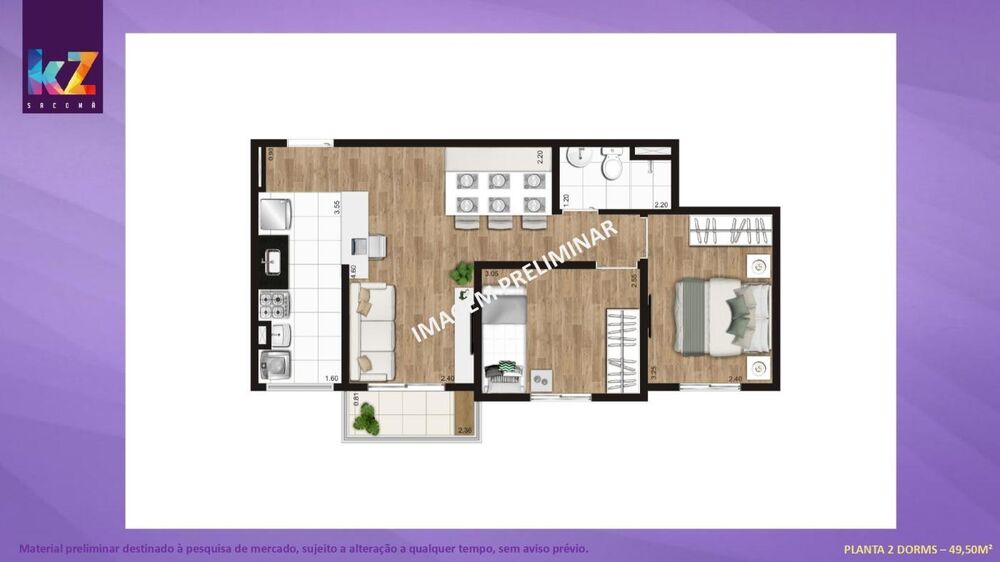 Apartamento, 2 quartos - Foto 3