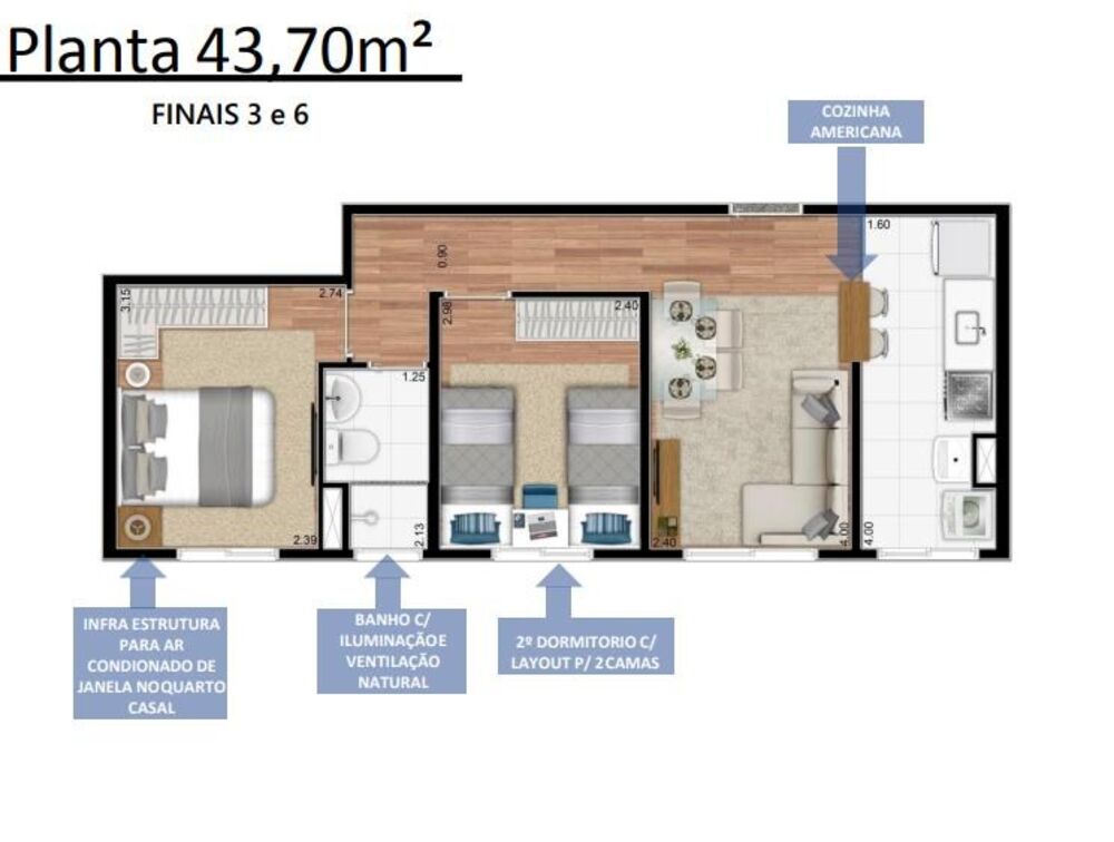 Apartamento, 2 quartos - Foto 4