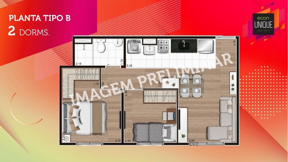 Apartamento, 2 quartos - Foto 4