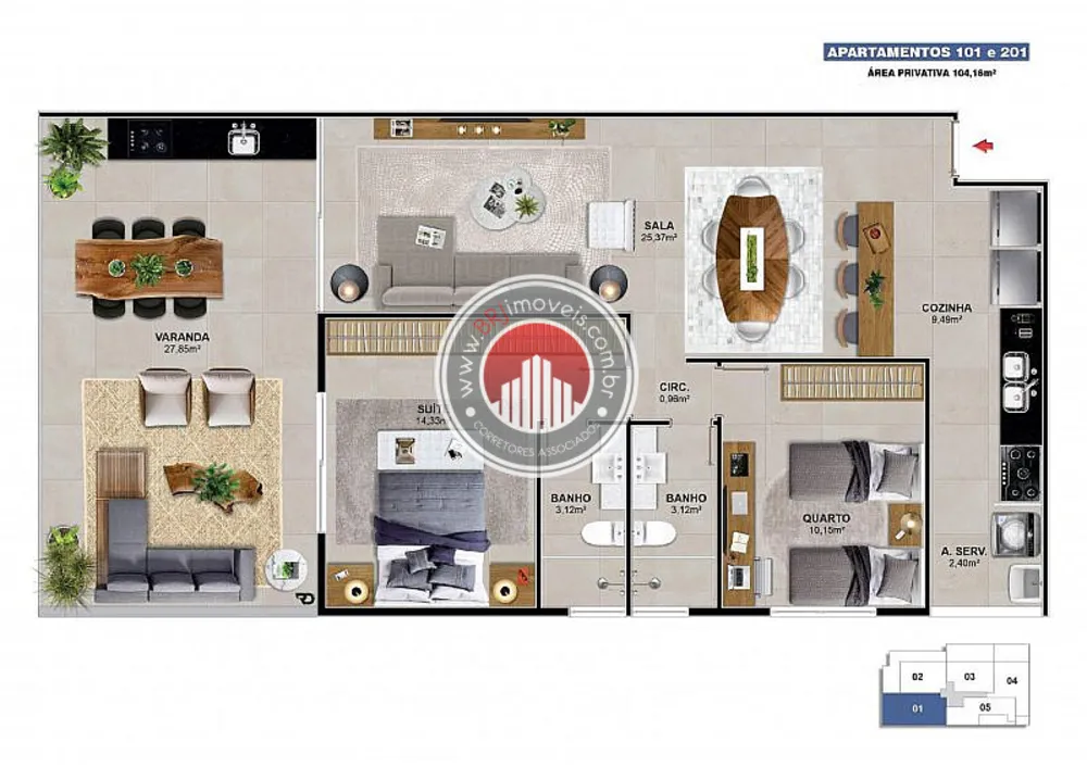 Apartamento, 2 quartos, 133 m² - Foto 2