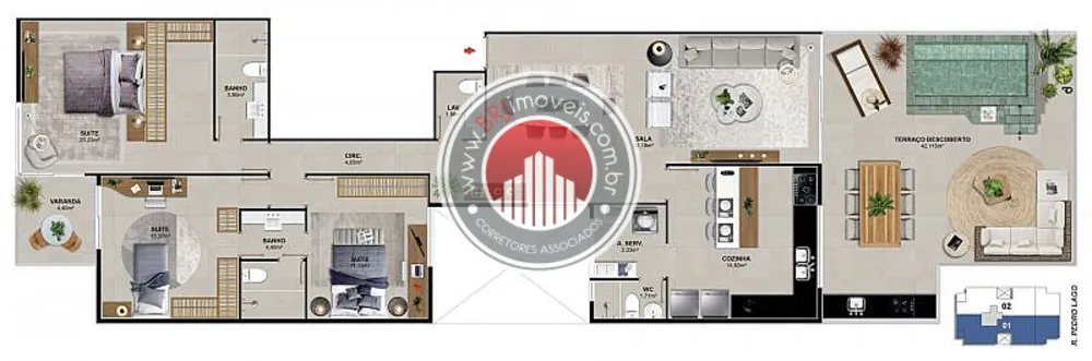 Apartamento, 2 quartos, 173 m² - Foto 1